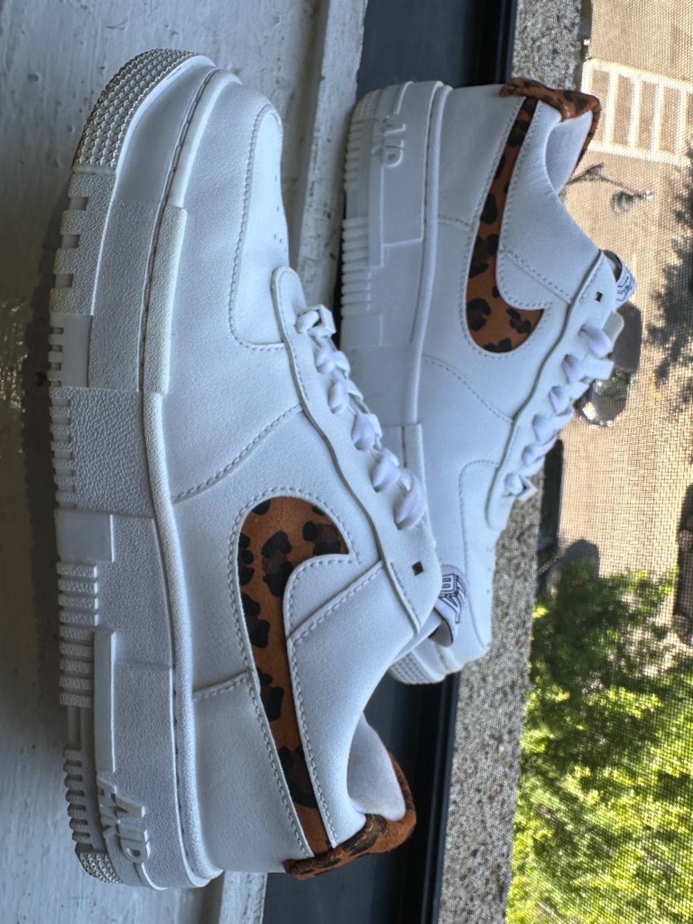 Nike Air Force 1 Low Pixel SE White Leopard (Women's 9.5) [2021 edition]